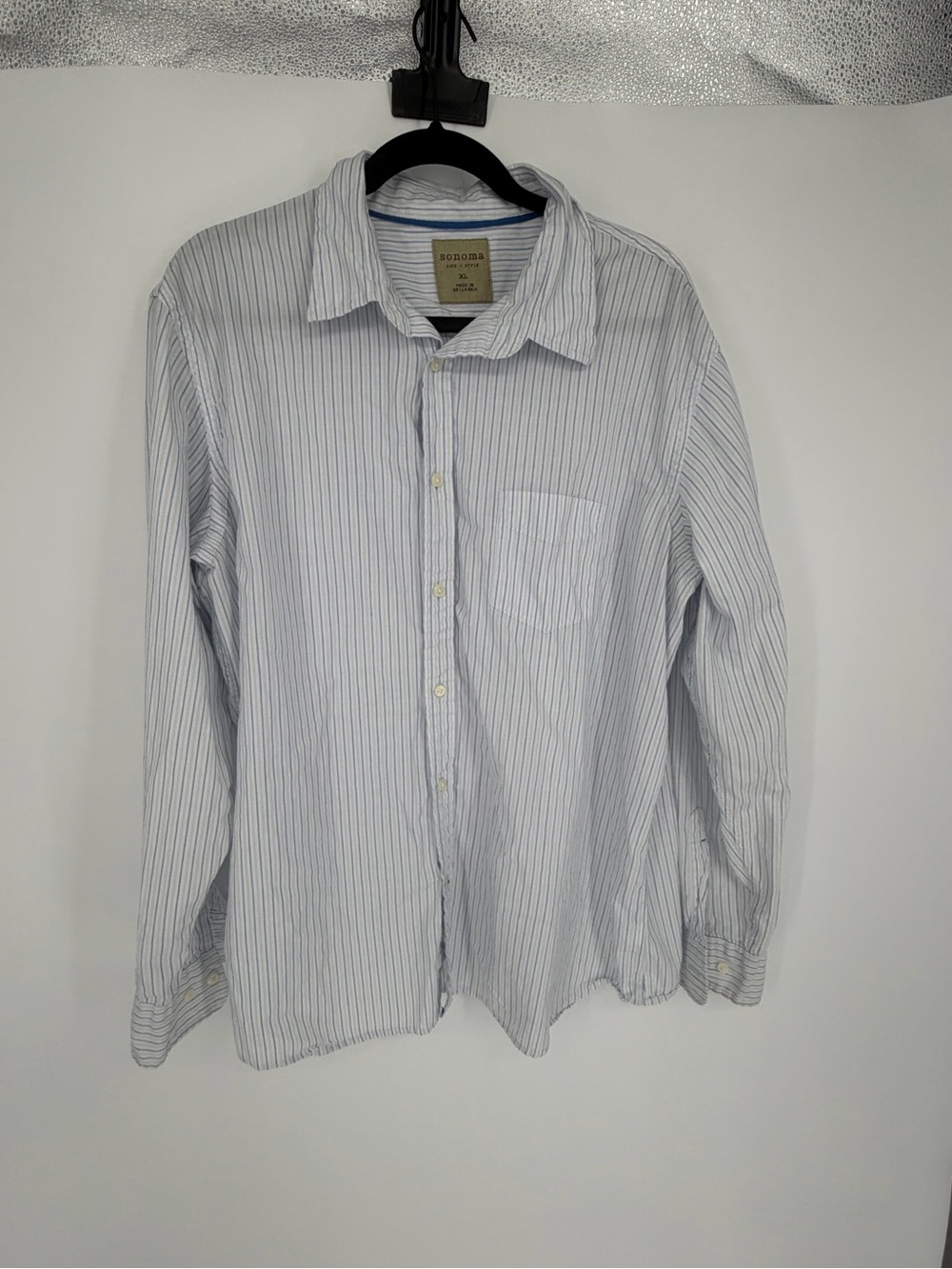Sonoma XL Men’s Light Blue Stripe Button-Down Shirt